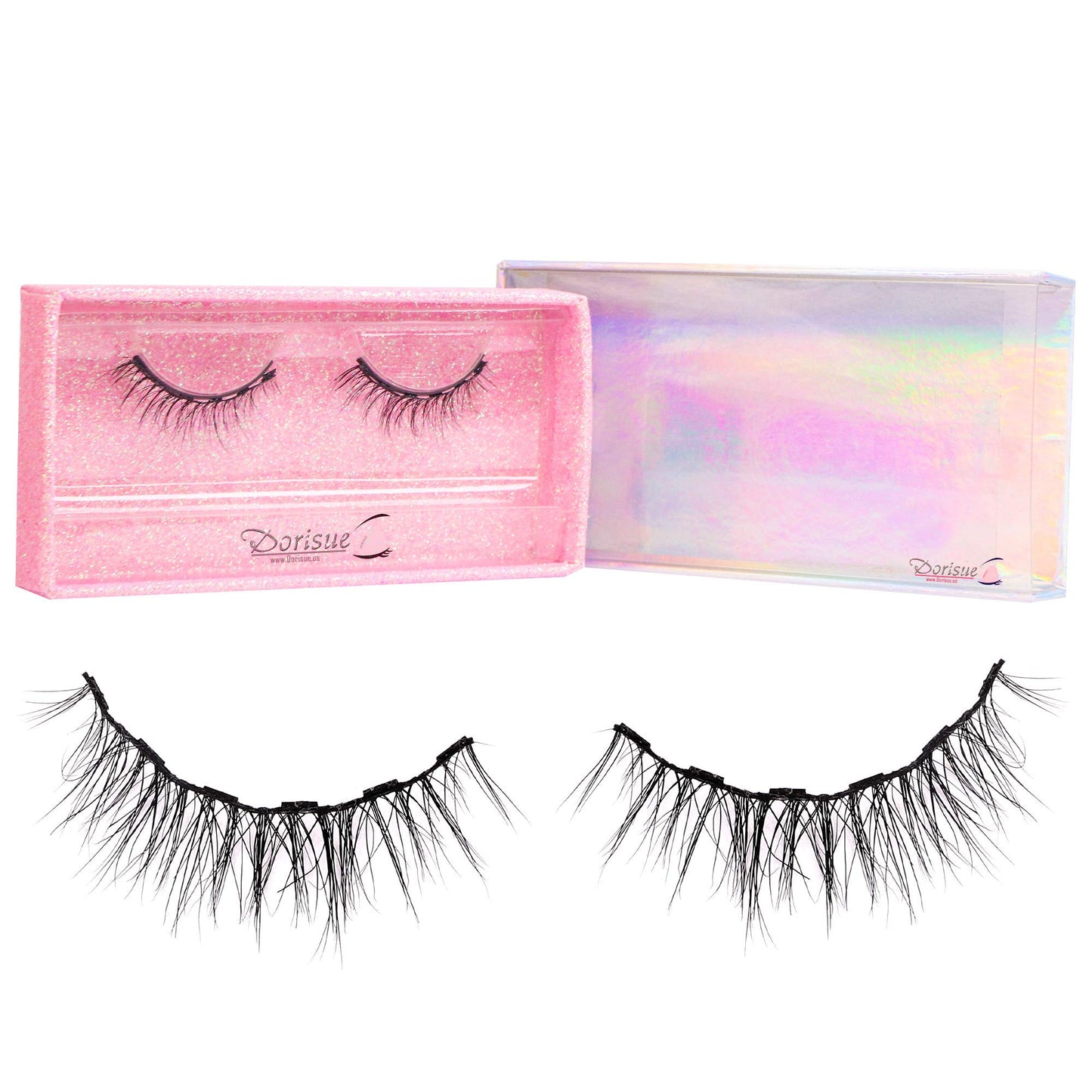 Dorisue Natural magnetic lashes short Magnetic eyelashes Natural look Luxe Cat eyes Natural Medium Long lashes Flare style