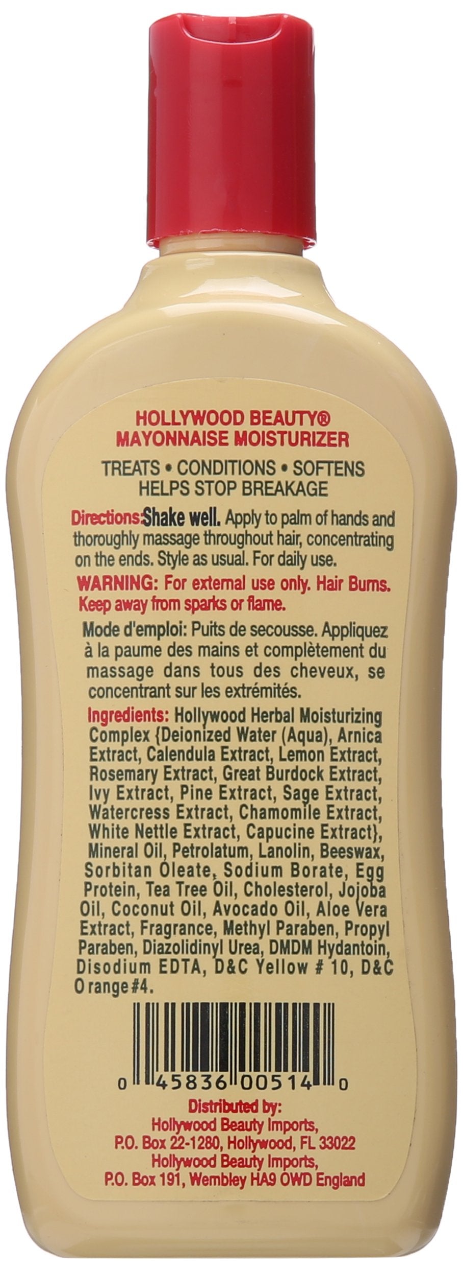 Hollywood Beauty Mayo Cream Moisturizer, 12 Oz