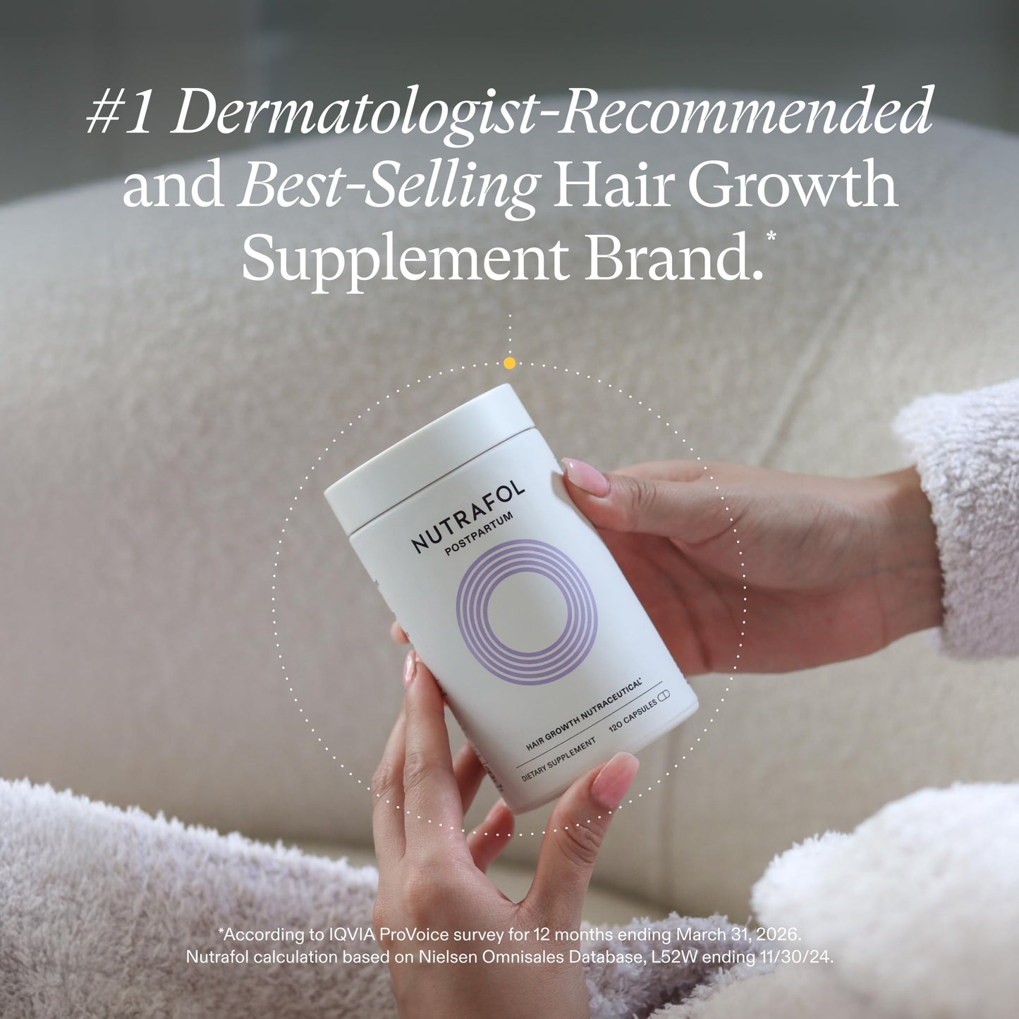 Nutrafol Postpartum Hair Growth Supplements, Clinically Tested for Visibly Thicker Hair and Less Shedding, Breastfeeding-friendly - 2 Month Supply Beauty and Personal Care Nutrafol