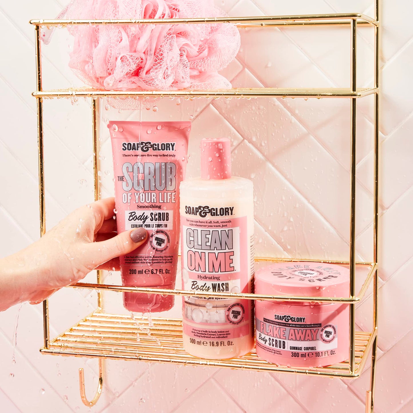 Soap & Glory Original Pink The Scrub Of Your Life Exfoliating Body Scrub - Smoothing & Buffing Vegan Scrub - Rose & Bergamot Body Polish with Shea