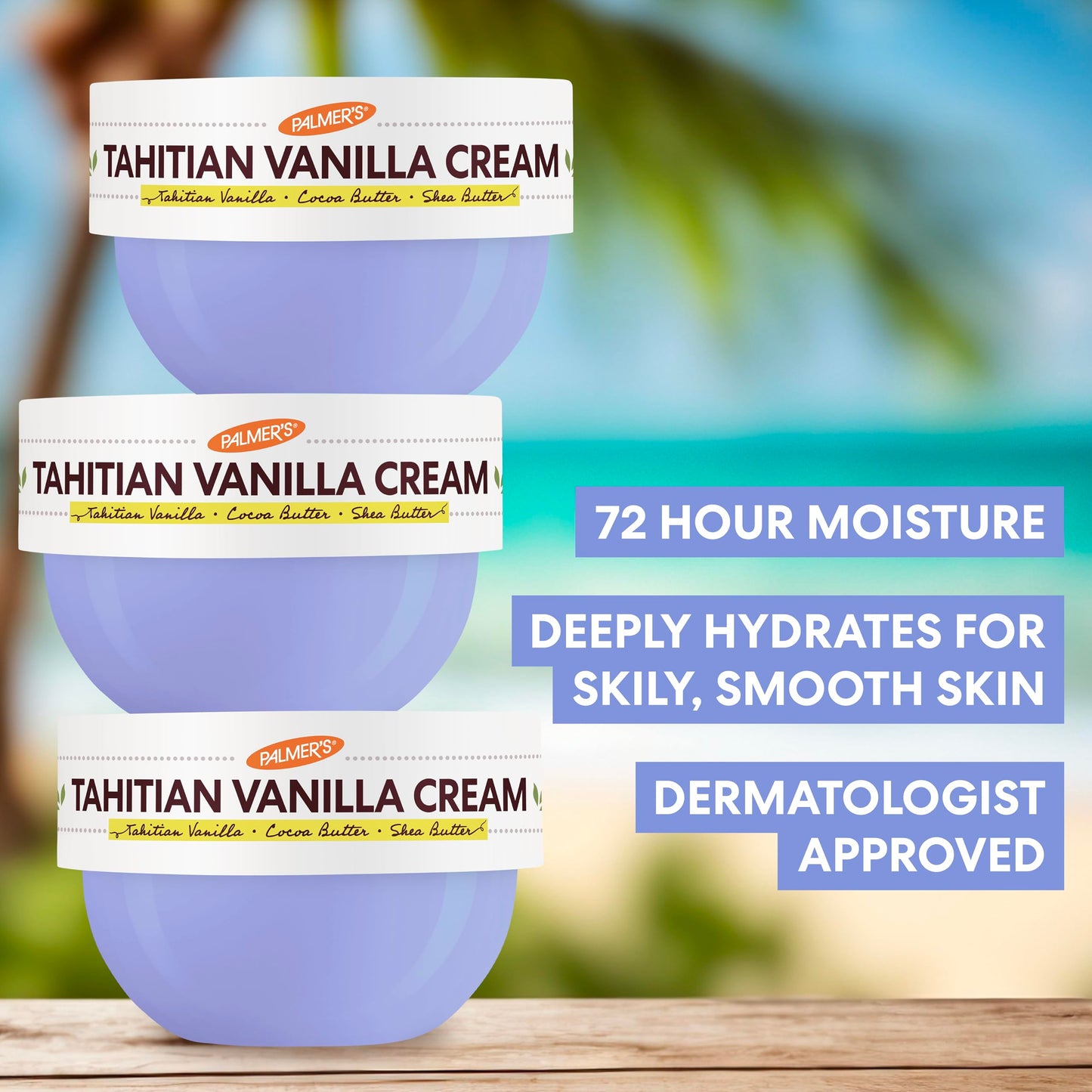 Palmer's Cocoa Butter Formula Body Cream, Moisture Drenching Tahitian Vanilla, 8.8 Oz, 72Hr Hydration with Shea Butter & Vitamin E for Softer Skin