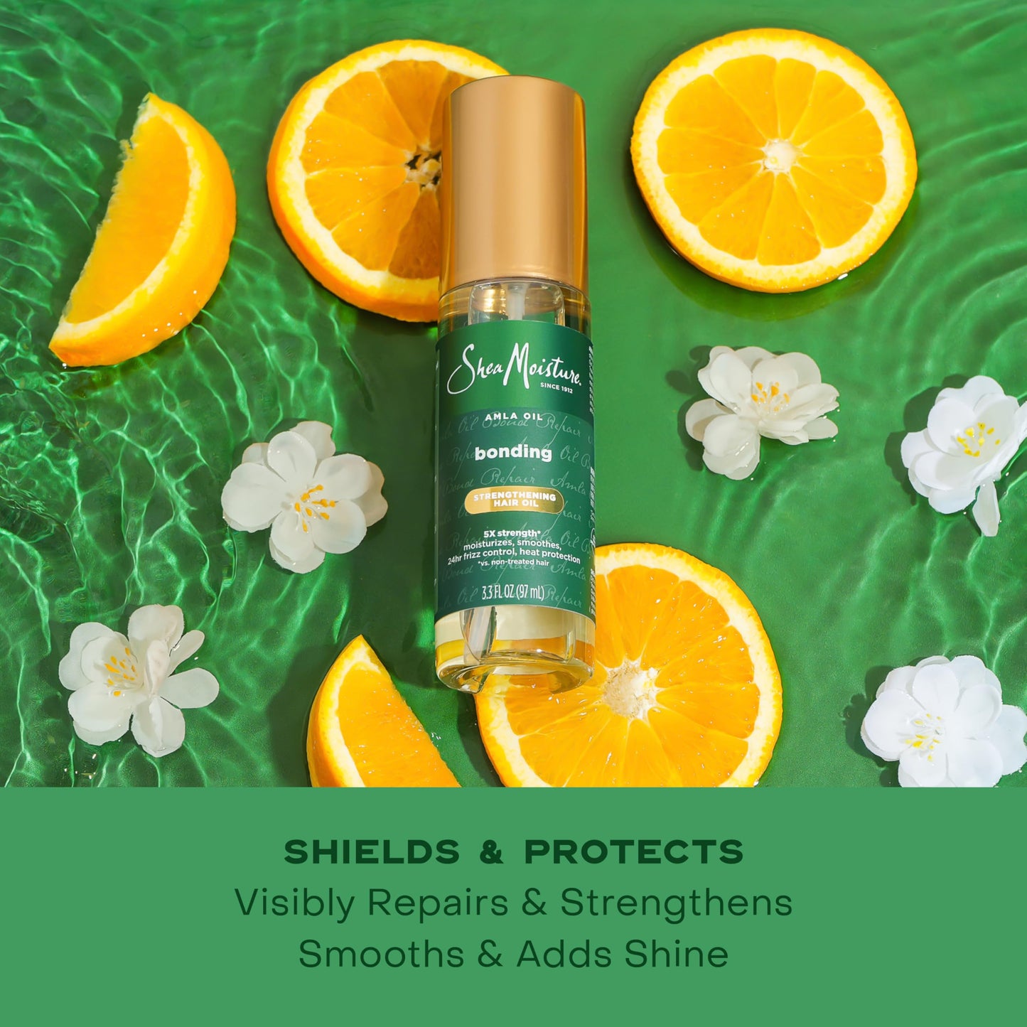 Shea Moisture Bonding Oil Amla Oil To Protect, Strengthen And Smooth Hair With Amla Oil And Fair-Trade Shea Butter With 5X Strength And 24-Hour Frizz