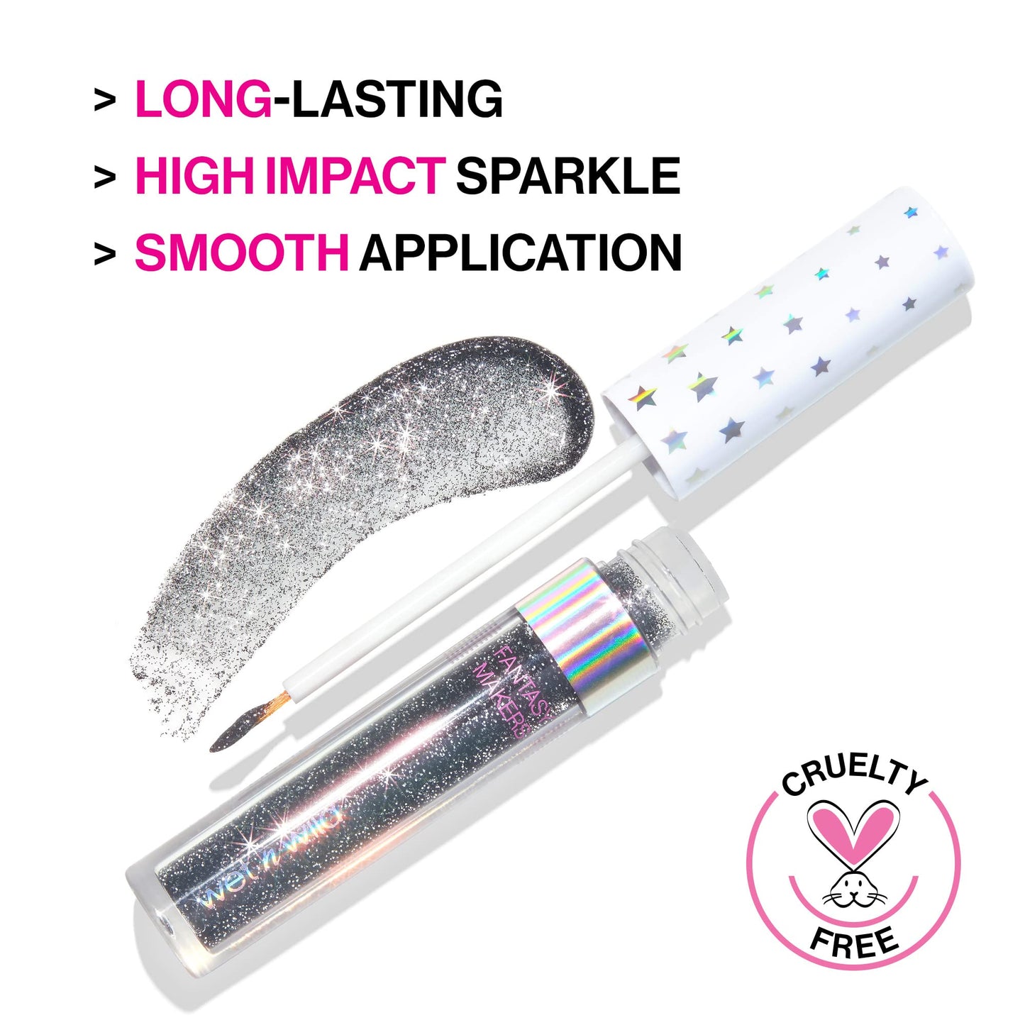 wet n wild Glitter Eyeliner Fantasy Makers Glitter Eye Liner Makeup, Silver Kaleidoscope