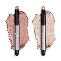 Julep Eyeshadow 101 Crème-to-Powder Waterproof Shadow Stick Duo - Long-Lasting, Crease-Proof, Easy Appy with Built-in Smudger - Pearl & Rose Shimmer