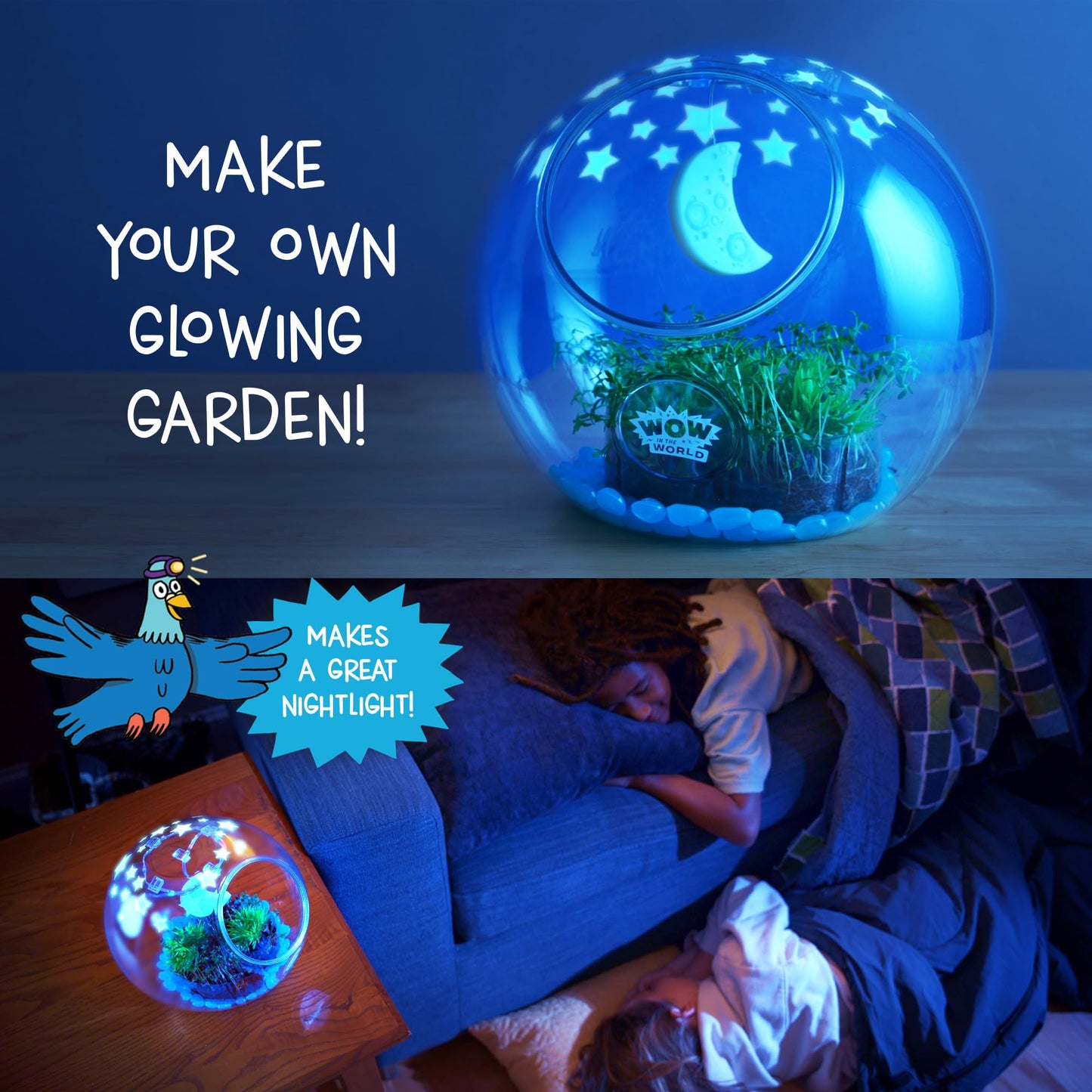 Wow in The World Light-Up Terrarium – Grow Plants with Glow-in-the-Dark & UV Lights, STEM Science Toy for Kids 6+, Thames & Kosmos