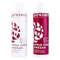 Purezero Apple Cider Vinegar Shampoo & Conditioner Set - Detox Scalp & Hair - pH balanced -Increase Hydration - Zero Sulfates, Parabens, Dyes - 100%