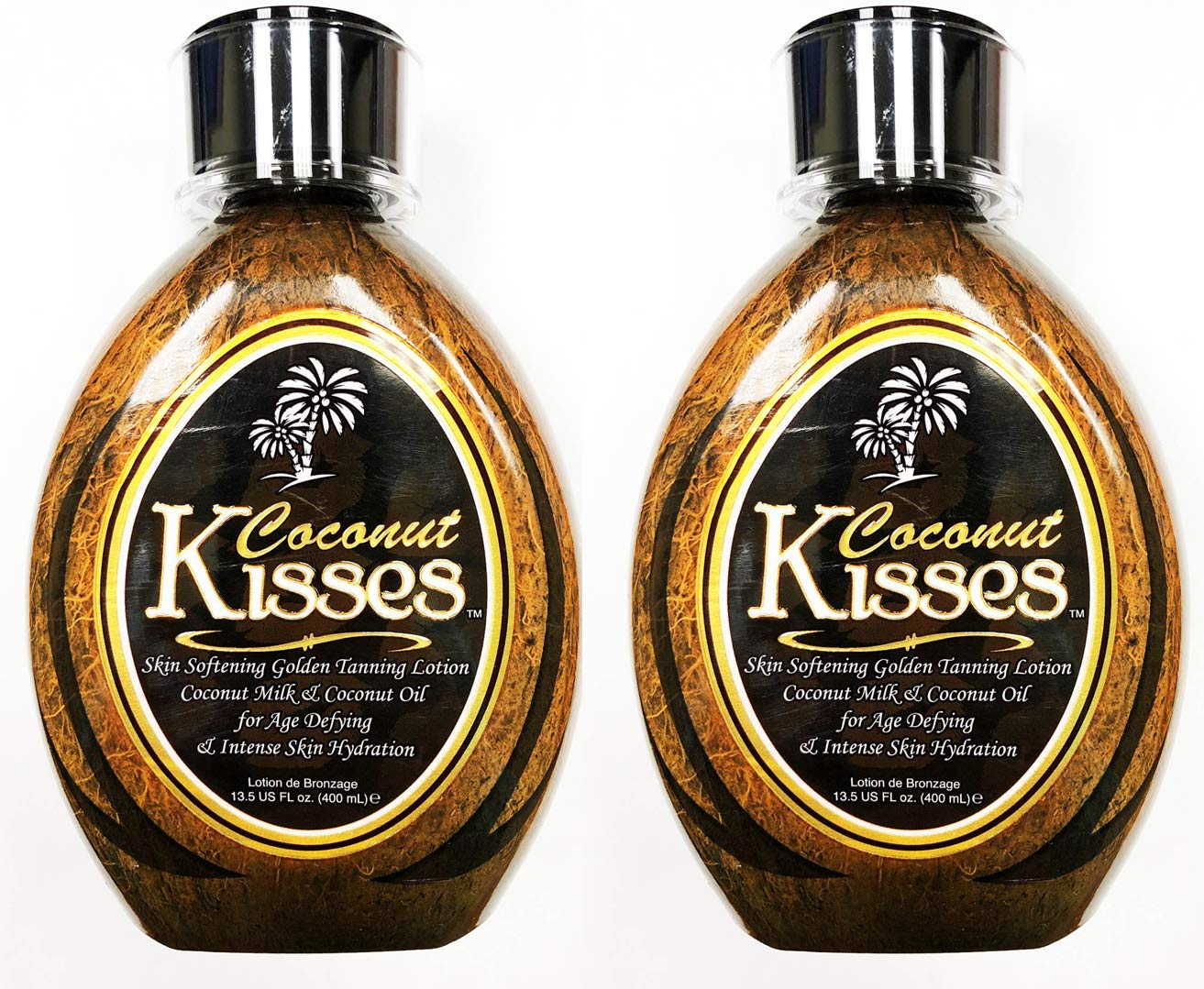 Lot of (2) Ed Hardy COCONUT KISSES Golden Tanning Lotion, 13.5 oz