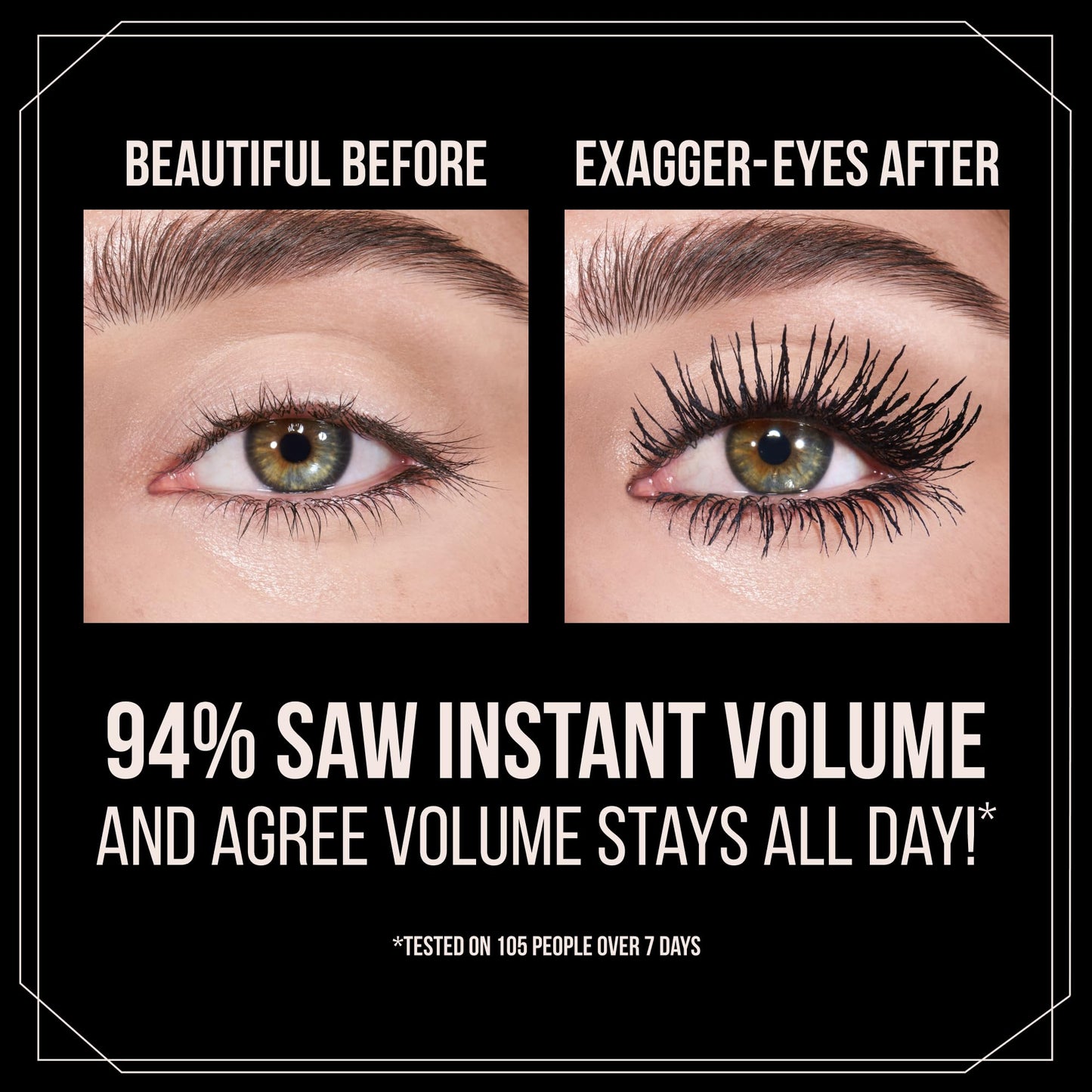 Charlotte Tilbury Exagger-Eyes Instant Volume Mascara Makeup - Volumizing, Lengthening, No-Clump Mascara with 28-Hour Smudge-Proof & Flake-Proof Wear Beauty and Personal Care Charlotte Tilbury