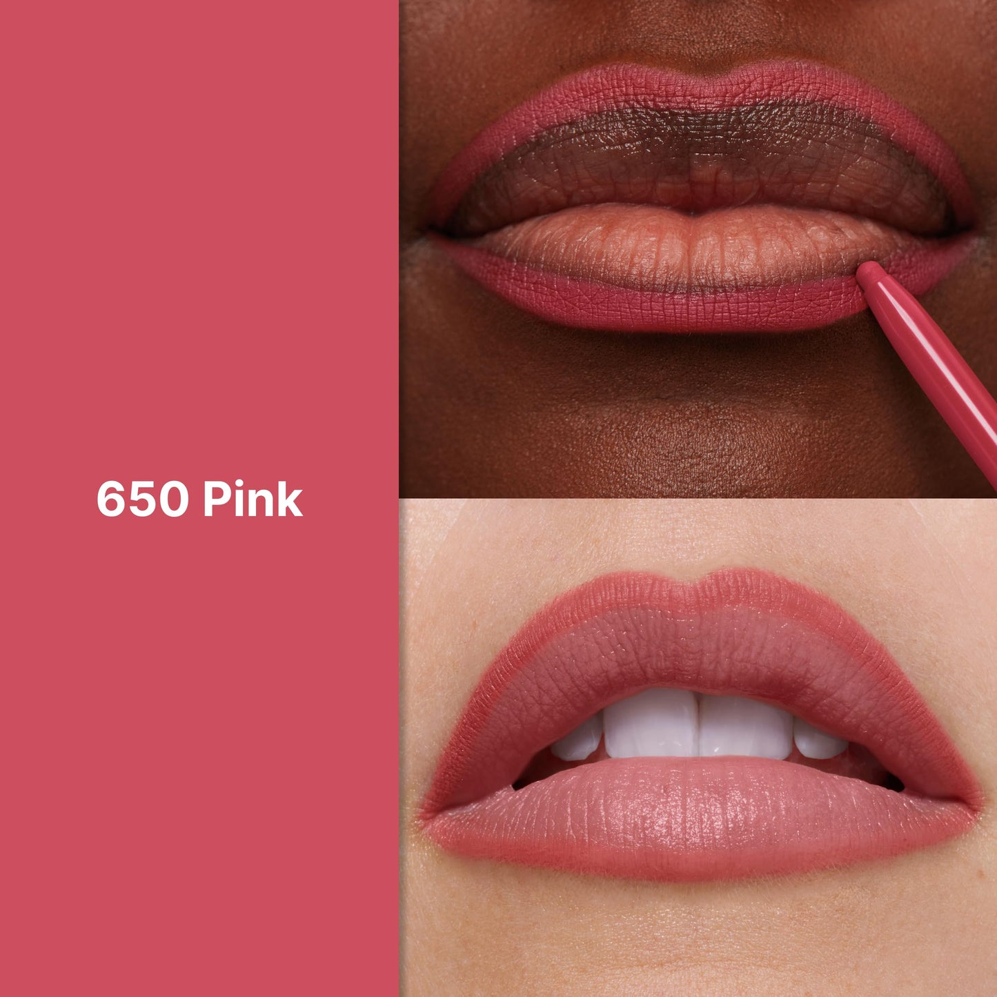 Revlon Colorstay Lip Liner Makeup with Built-in-Sharpener, Longwear Rich Colors, Smooth Application, 650 Pink, 0.01 oz