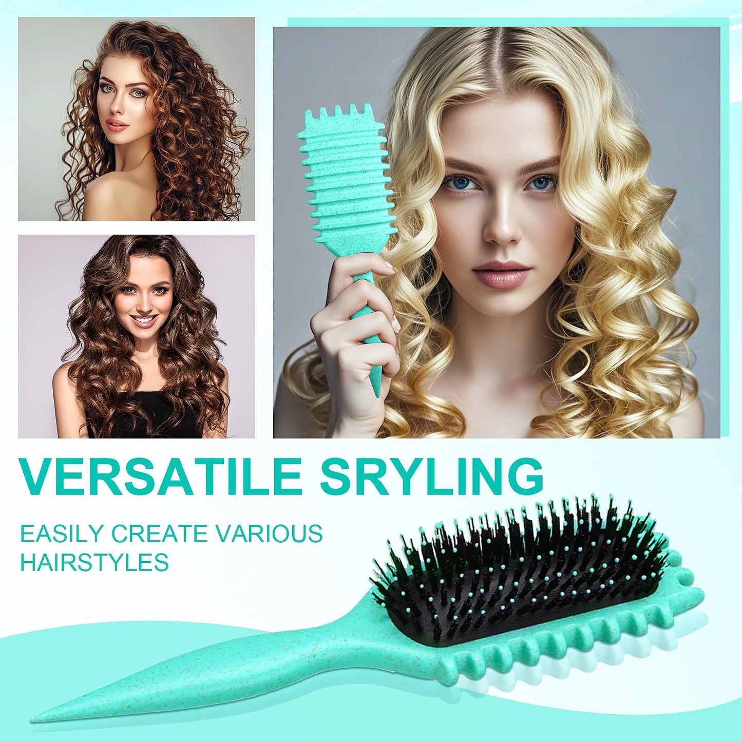 Candy Brush,Curly Hair Brush,Curl Defining Brush,Shaping and Defining Curls for Women Hair Brush for Combing and Shaping,Reduce Pulling and Curl Beauty and Personal Care SMARTBEST
