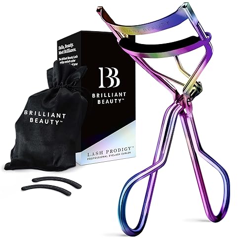 Eyelash Curler with Satin Bag & Refill Pads - Award Winning - No Pinching, Just Dramatically Curled Eyelashes for a Lash Lift in Seconds (Prism)