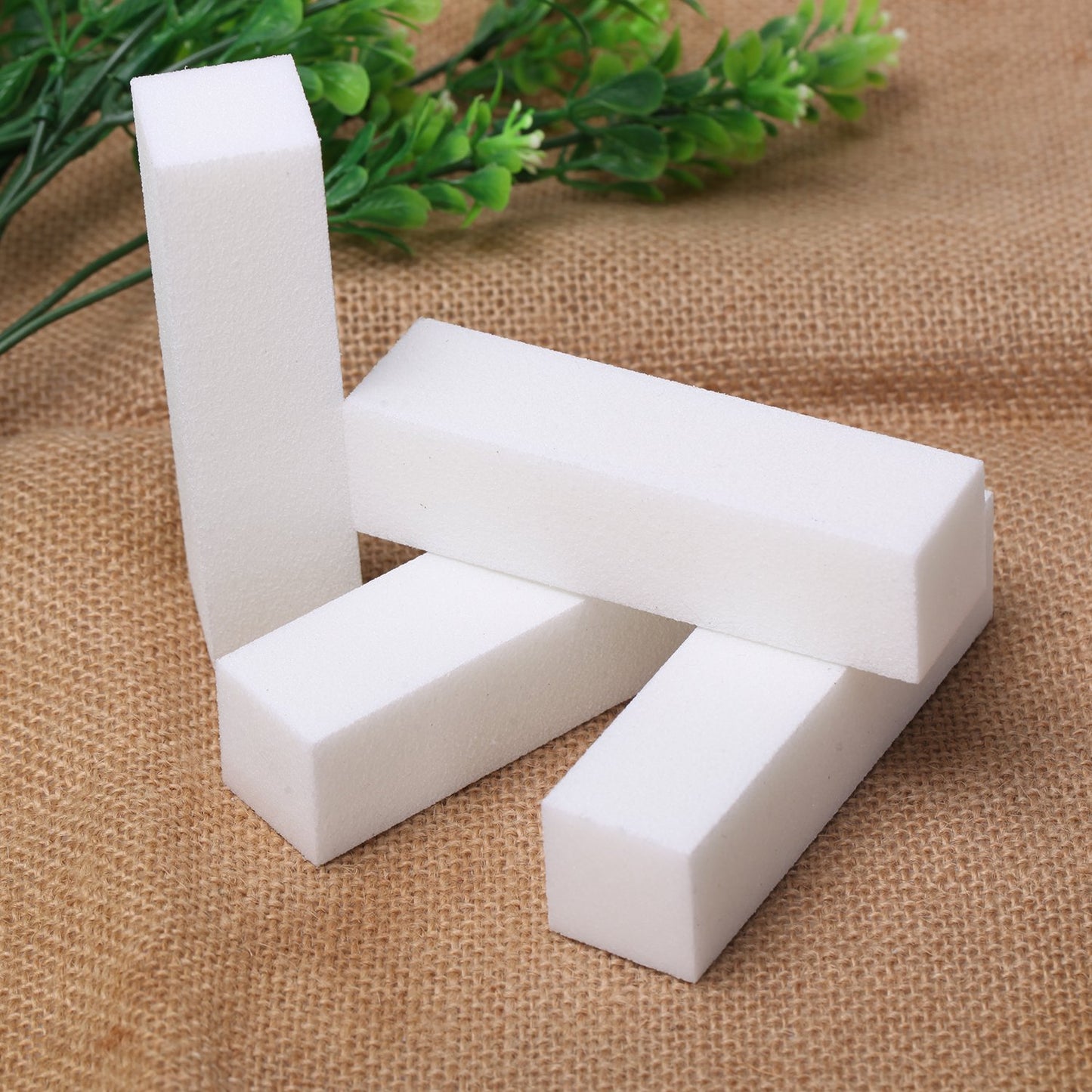 Senkary 12 Pack Nail Buffer Block 4 Sided Nail File Sanding Block Buffing Blocks for Natural and Acrylic Nails, Medium Grit (White)