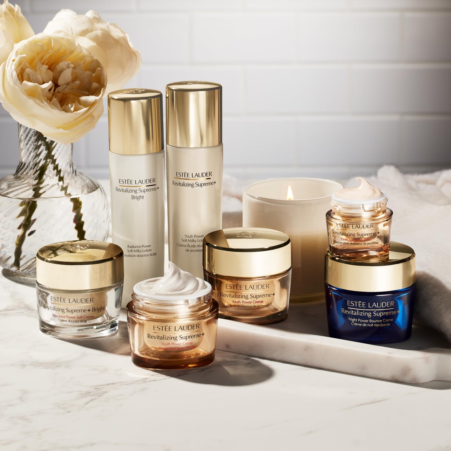Estée Lauder Revitalizing Supreme+ Bright Radiance Power Soft Milky Lotion Moisturizer with Vitamin C | Targets Dark Spots & Dullness, 3.4 Fl Oz