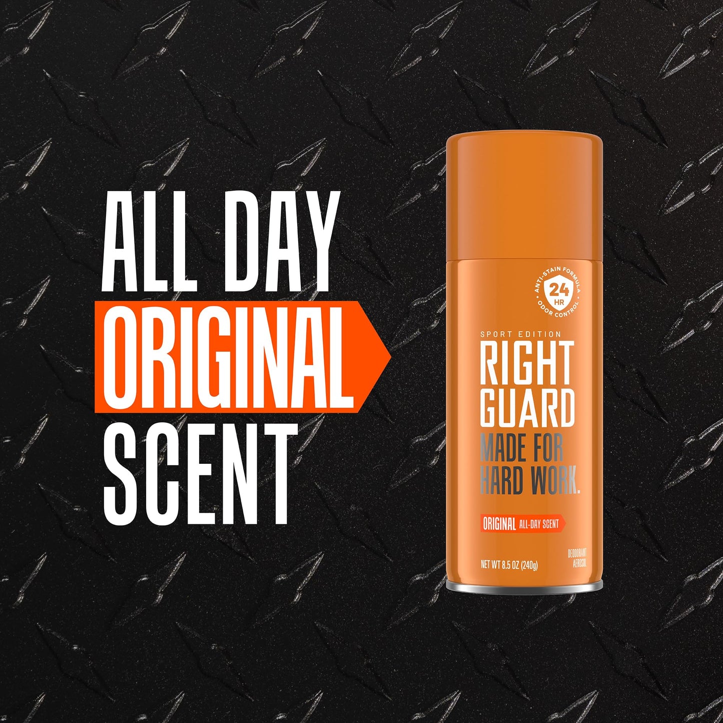 Right Guard Sport Original Scent Deodorant Spray - Aluminum Free Protection Spray Deodorant For Men, Blocks Sweat, 24-Hour Odor Protection