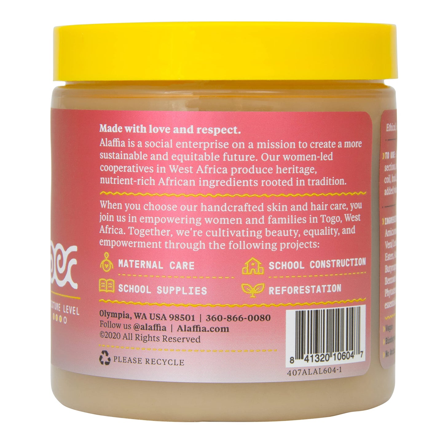 Alaffia Hair Care, Beautiful Curls Curl Custard for Tight Curls, Nourishing Shea Butter to Hydrate & Define, 8 Oz