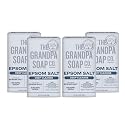 The Grandpa Soap Company Epsom Salt Bar Soap - Deep Cleansing Soap, Made with Epsom Salt and Baking Soda, Removes Dirt Grease and Grime, Vegan