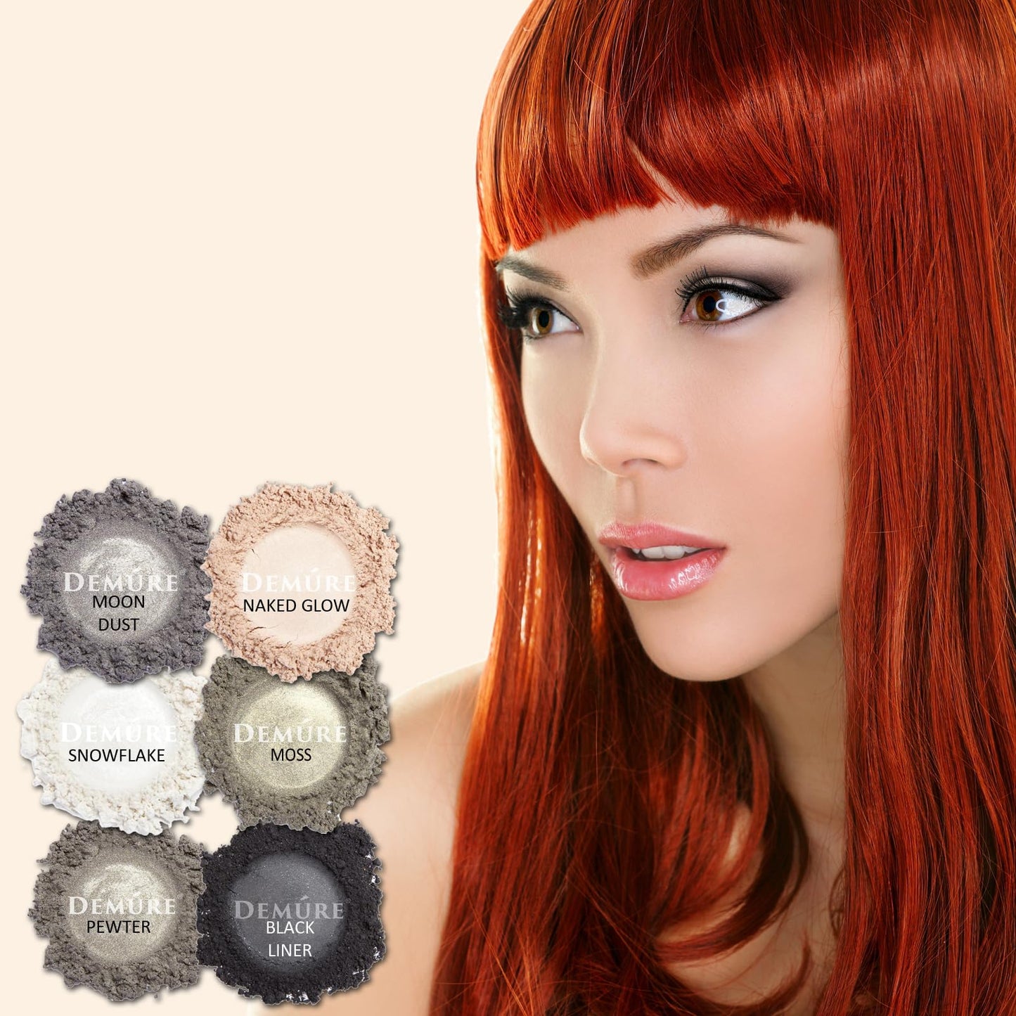 Demure Mineral Make Up (Black Liner) Eye Shadow, Matte Eyeshadow, Loose Powder, Eye Makeup, Professional Makeup