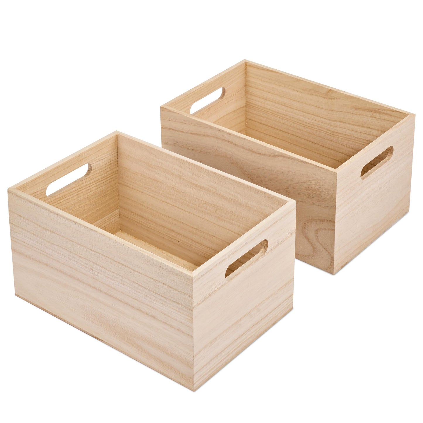 Sorbus Unfinished Wood Crates - Organizer Bins, Wooden Box for Pantry Organizer Storage, Closet, Arts & Crafts, Cabinet Organizers, Containers…