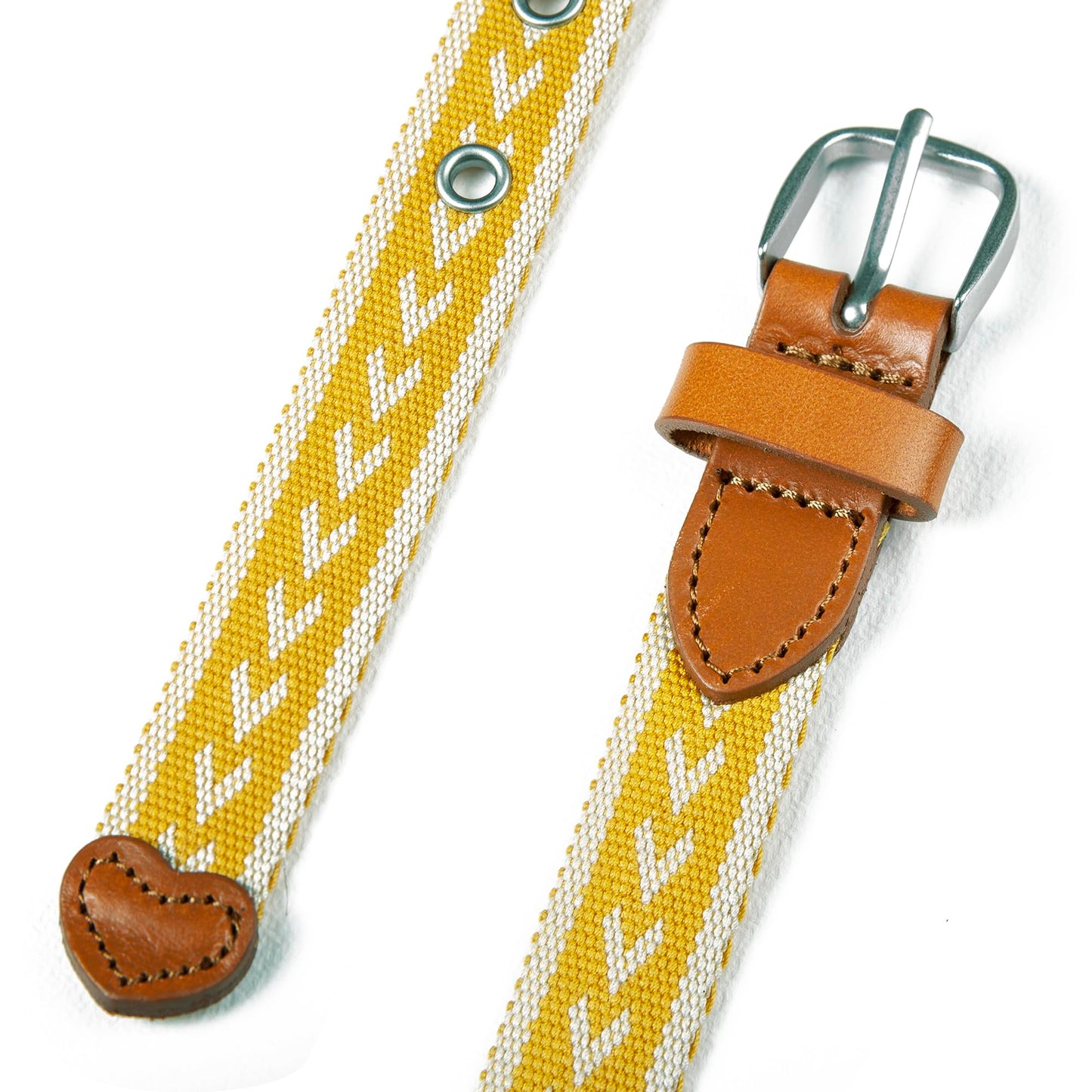 Eddie Bauer Women's Cascade Grommet Webbing Belt with Metal Buckle, Dark Marigold, Medium US