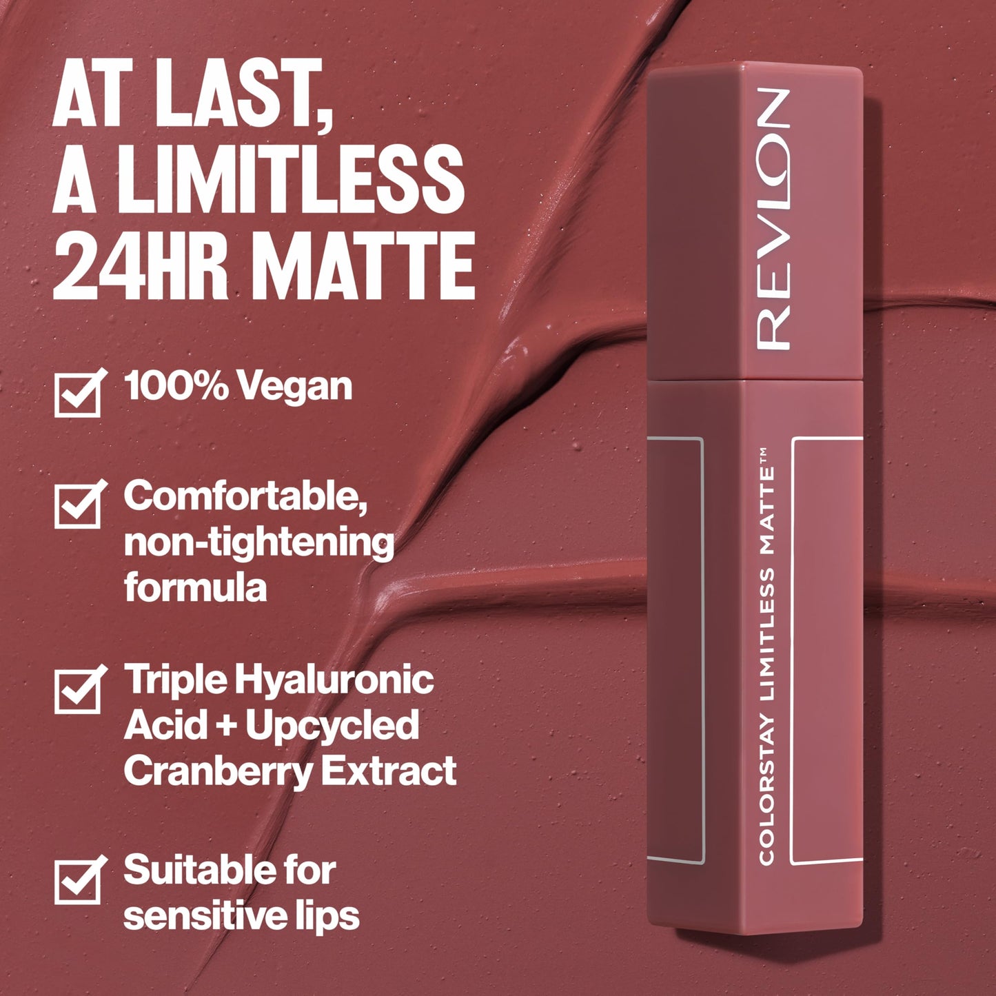 Revlon ColorStay Limitless Matte Liquid Lipstick, Vegan Formula, No-Budge, Longwear Lip Color, Long Lasting, Lightweight/Comfortable, Waterproof, 003 Beauty & Personal Care REVLON