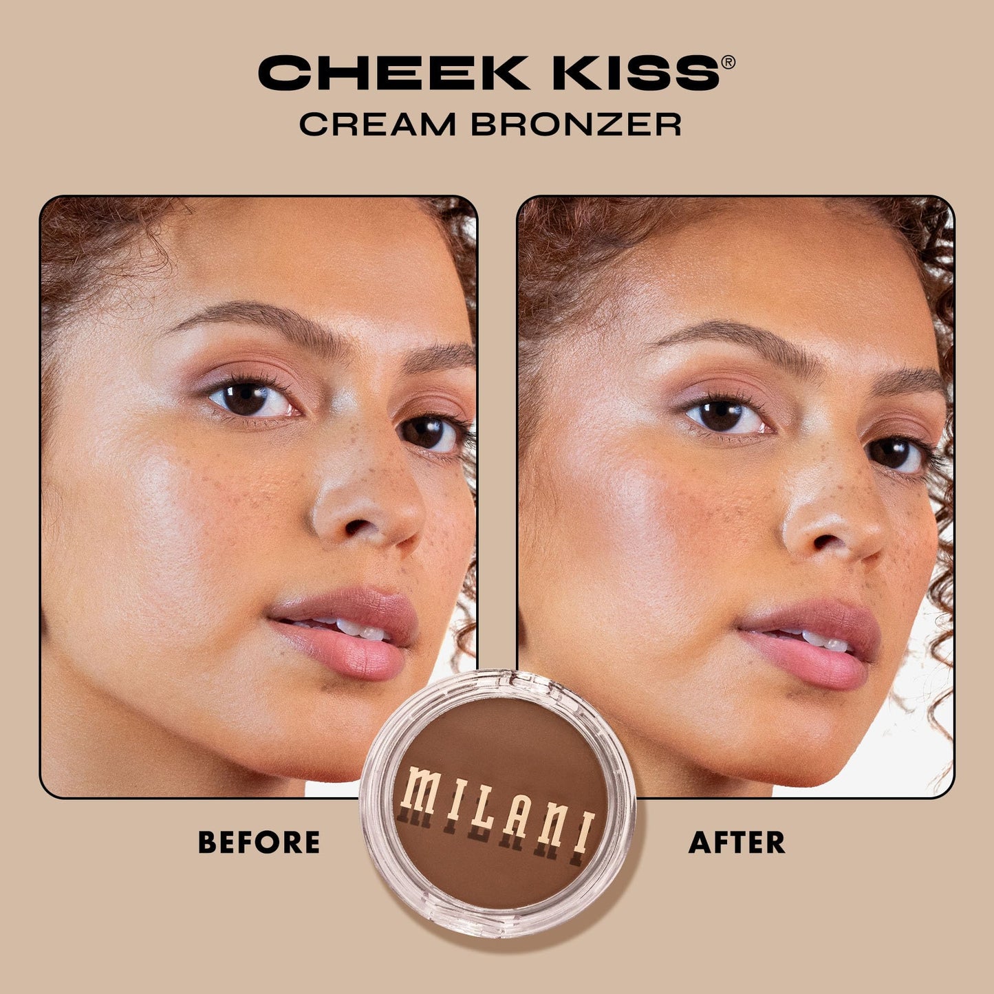 Milani Cheek Kiss Cream Bronzer, 130 - Spicy Season, Vegan & Cruelty-Free, Made in Korea, Lightweight Glow, Soft Matte Finish