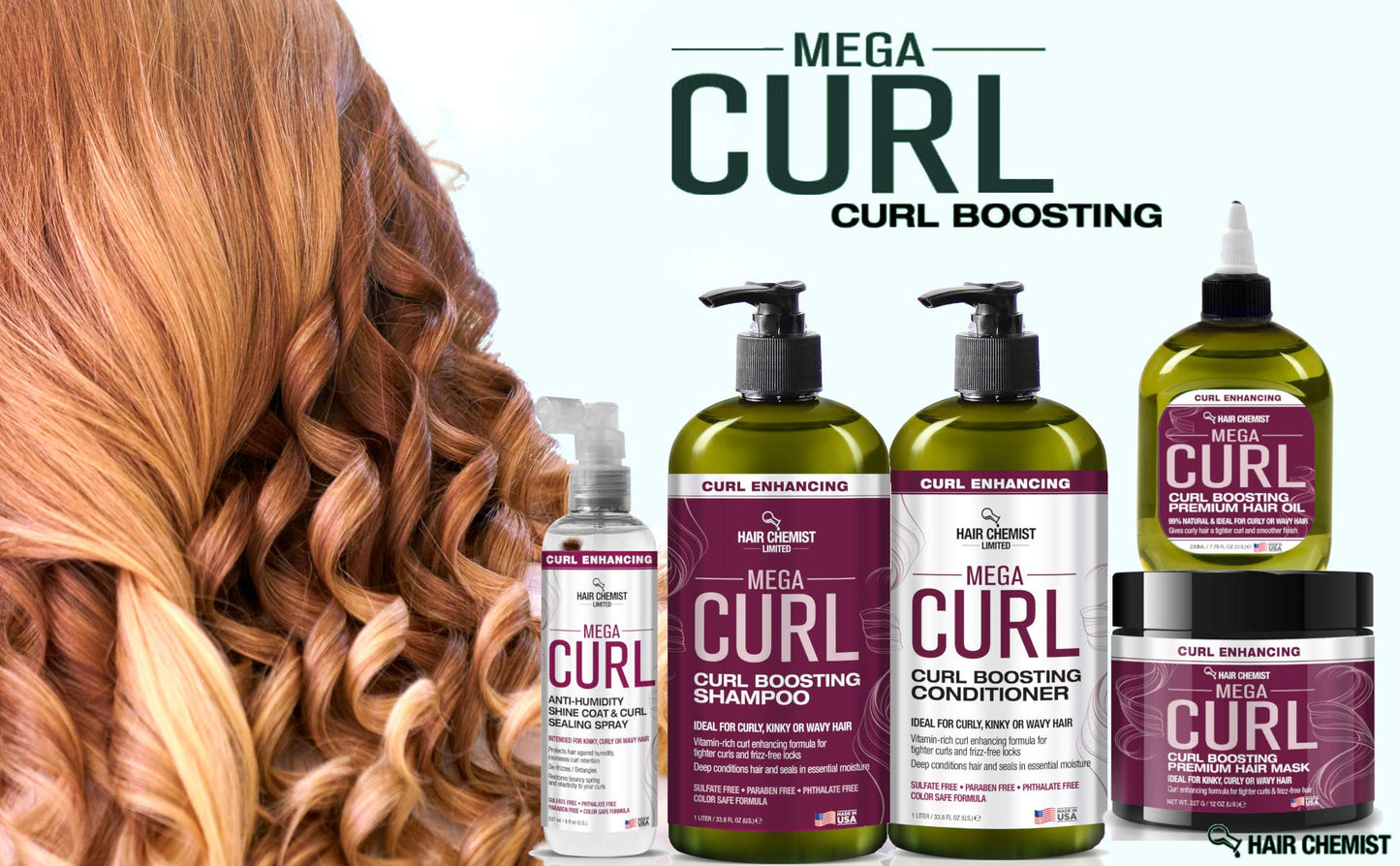 Hair Chemist Mega Curl Boosting Premium Hair Oil 7.78 Oz