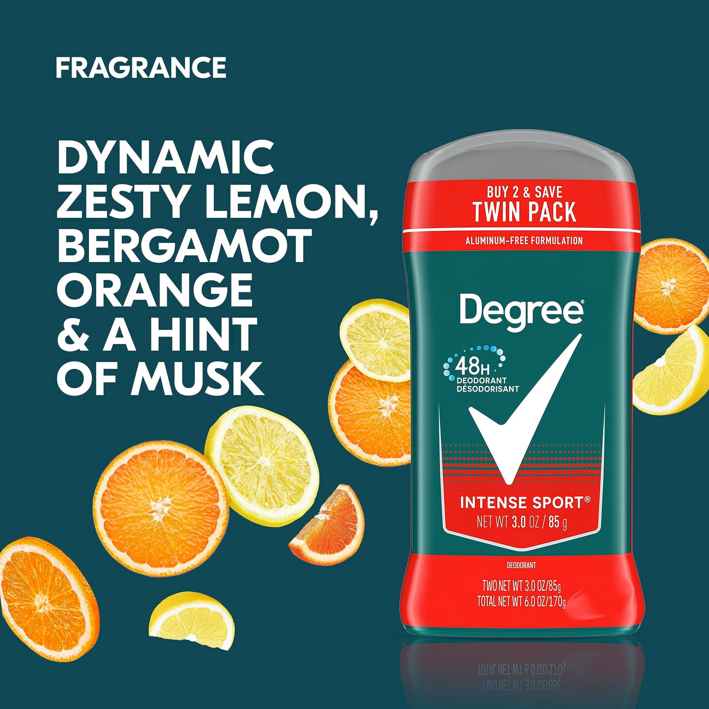 Degree Men Original Protection Deodorant Intense Sport 2 Count 48-Hour Odor Protection Deodorant for Men 3 oz Beauty and Personal Care Degree