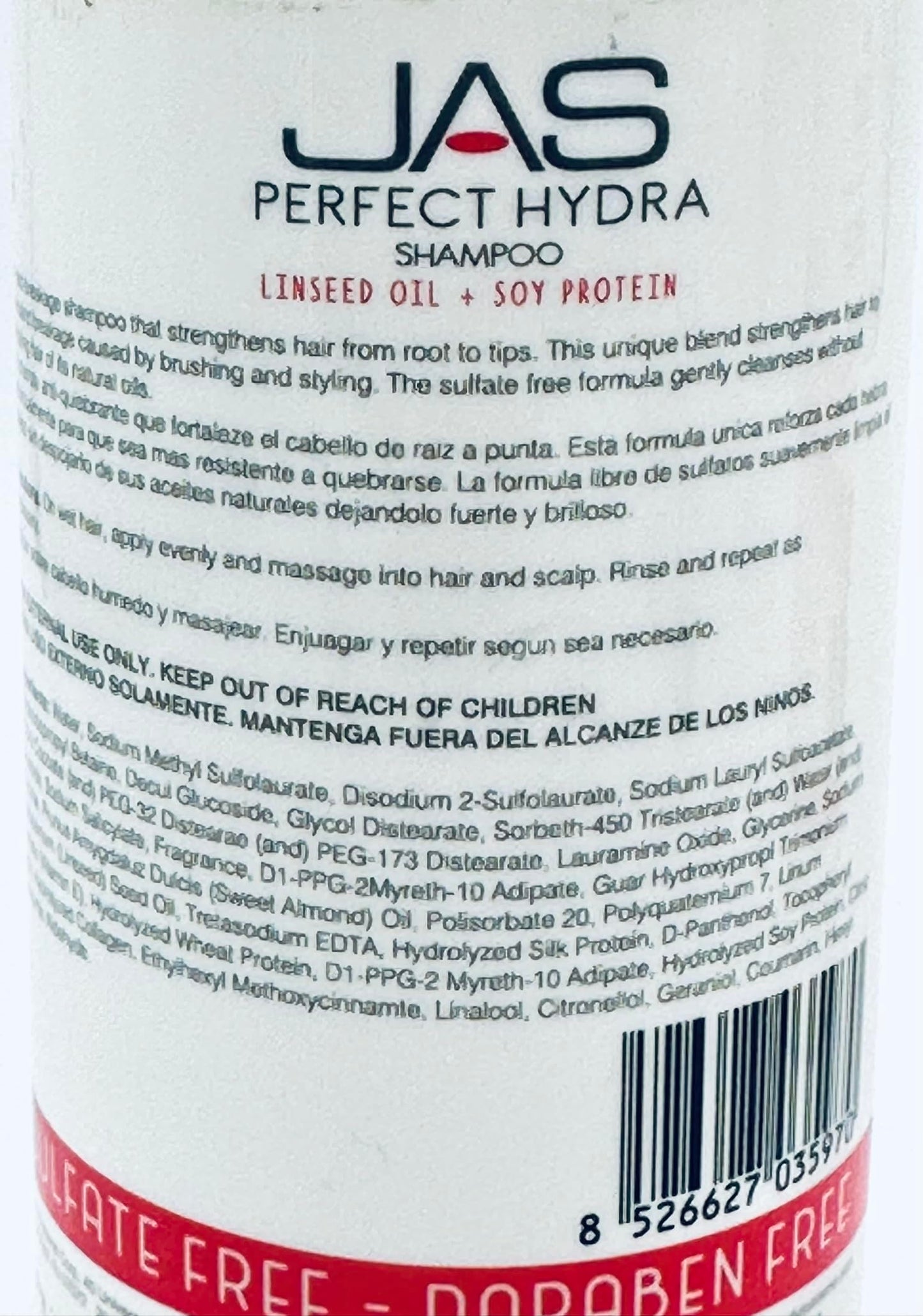 JAS Perfect Hydra Anti-breakage Shampoo & Conditioner 16 oz, Hydrating Mist 8 oz with Linseed Oil + Soy Protein "Free Starry Sexy Kiss Lip Plumping 10