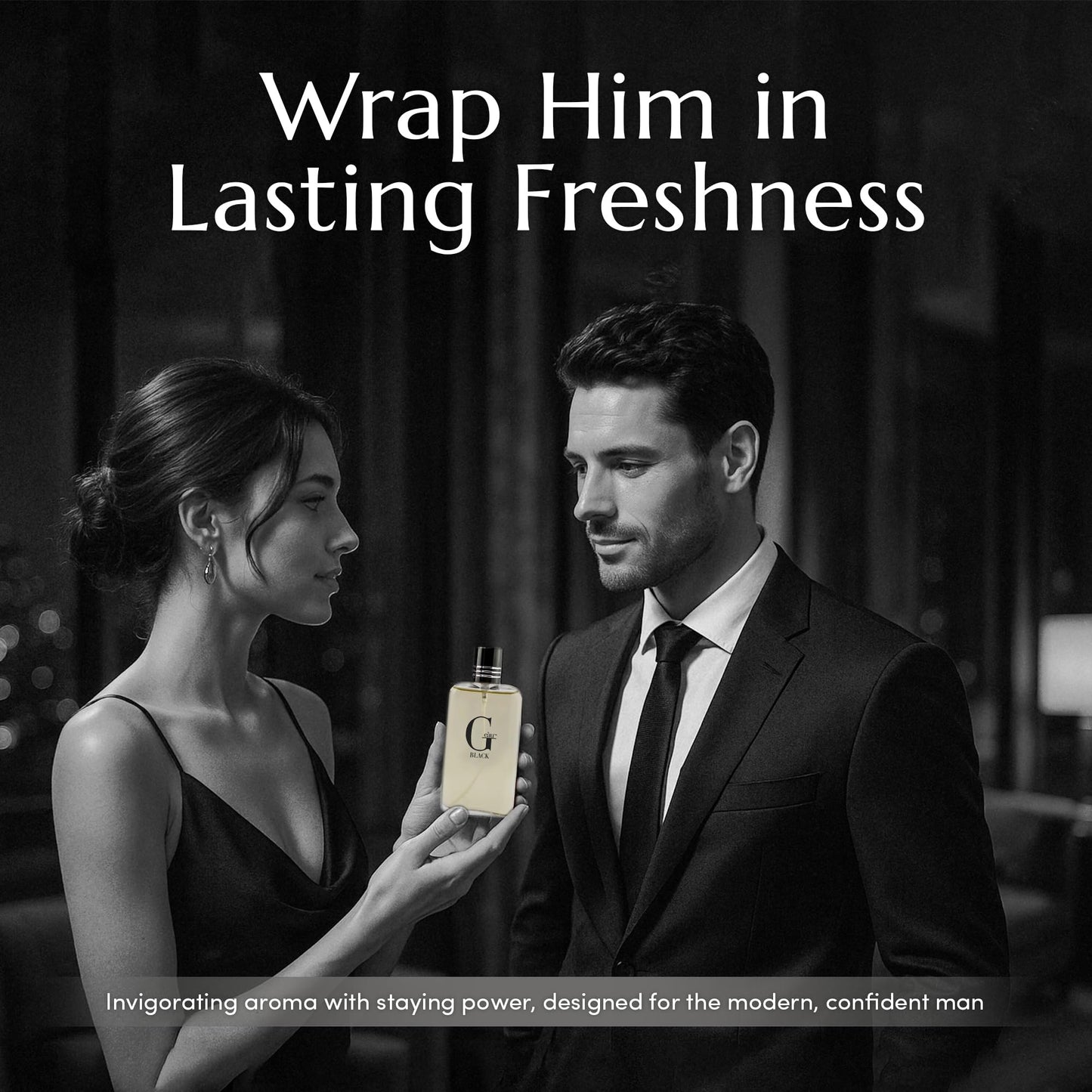 PB ParfumsBelcam G eàu Black Eau De Toilette Spray for Men – 100 mL Affordable, Long-Lasting Fresh Aquatic Fragrance & Spicy Aquatic Scent