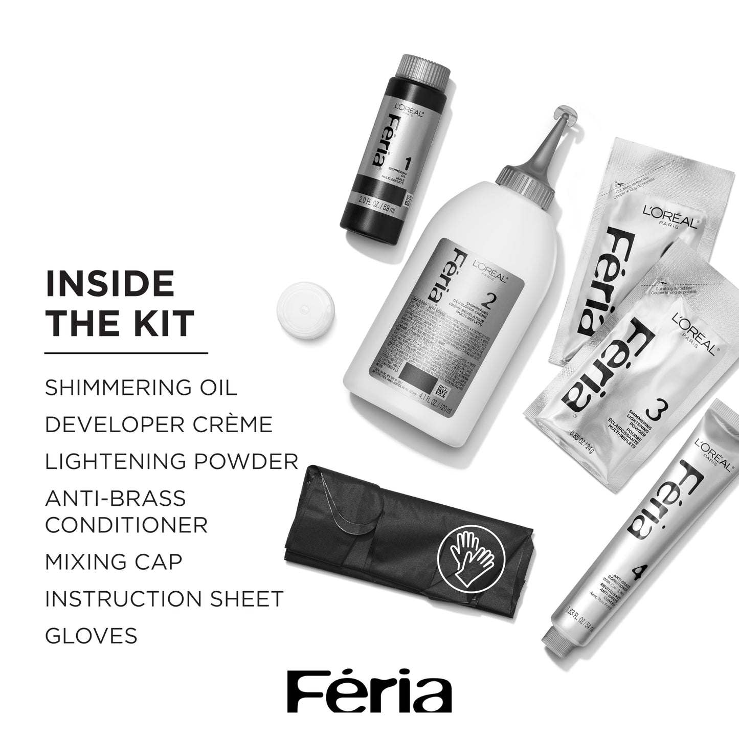 L'OrÃal Paris Feria Multi-Faceted Shimmering Permanent Hair Color, 205 Bleach Blonding (Extra Bleach Blonde), Pack of 1 kit Hair Dye