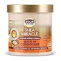African Pride Shea Miracle Leave In Conditioner - Contains Shea & African Mango Butter to Smooth Curls, Coils & Waves, Nourishes Hair, 15 oz