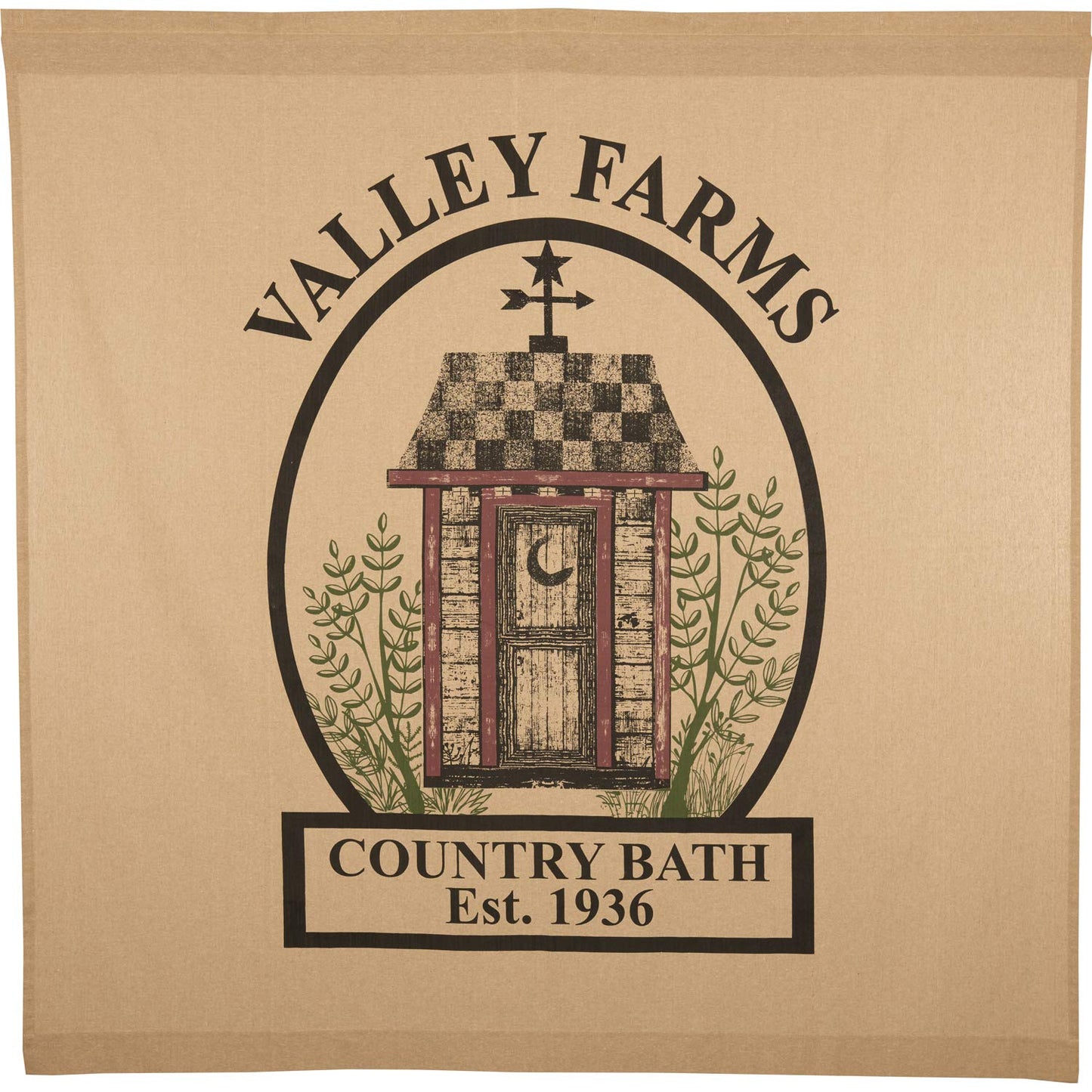 Valley Farms Country Bath Farmhouse Shower Curtain 72x72