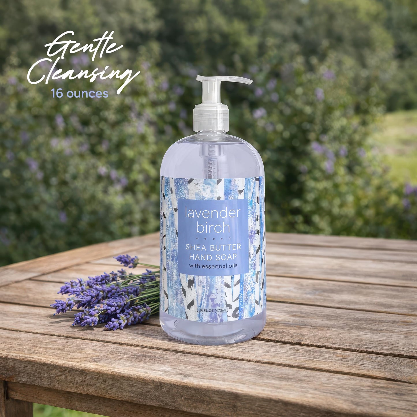 Greenwich Bay Trading Shea Butter Hand Soap - Lavender Birch Moisturizing Liquid Hand Soap, Calming Spa Scent, Gentle for Sensitive Skin, Pump Bottle