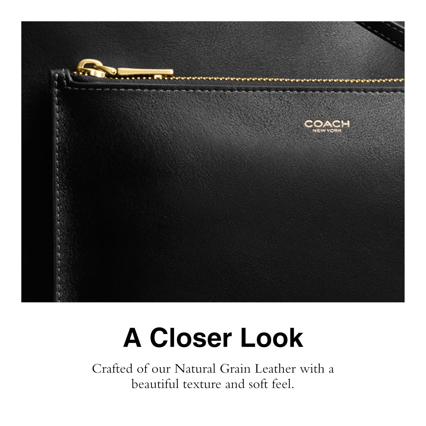 Coach Zip Pouch, B4/Black