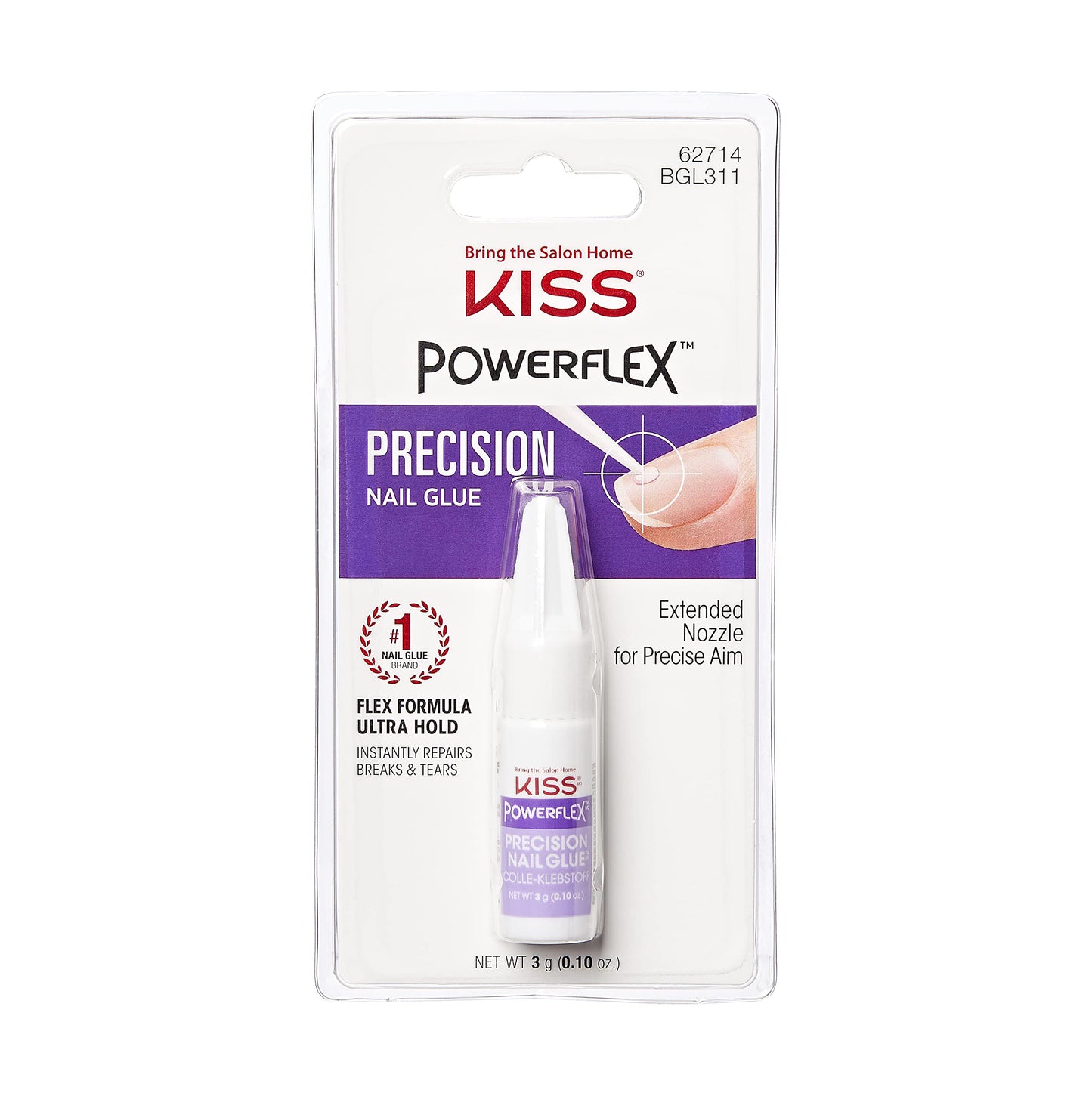 Kiss Powerflex Precision Nail Glue 0.10 Ounce (Pack of 3) Beauty & Personal Care KISS