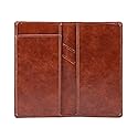 Aurya Leather Checkbook Covers For Personal Holder With Free Vinyl Divider, Cover Duplicate Checks Men And Women