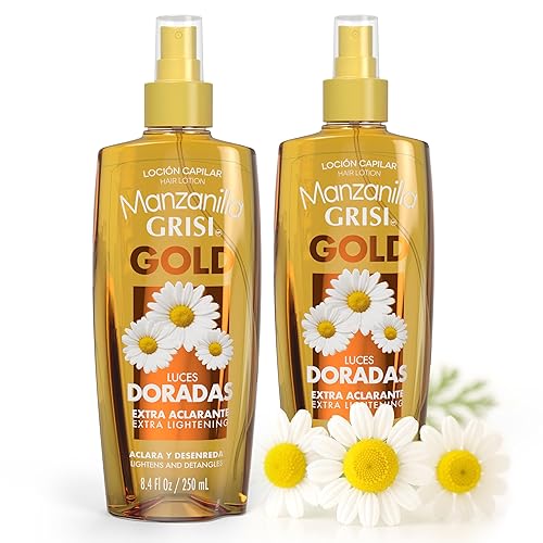 Grisi Manzanilla Hair Lotion Gold - Chamomile Hair Lightening Spray | Enhances Golden Highlights Naturally with Daily Use | Leave-In Detangler Spray