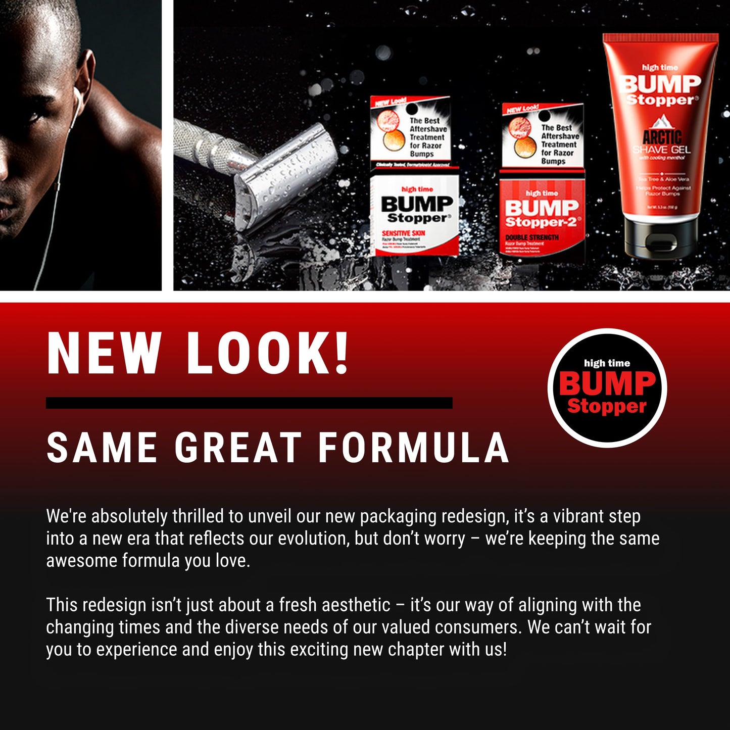 High Time Bump Stopper Shave Gel Arctic Haze 5.3 Ounce (156ml) (2 Pack)