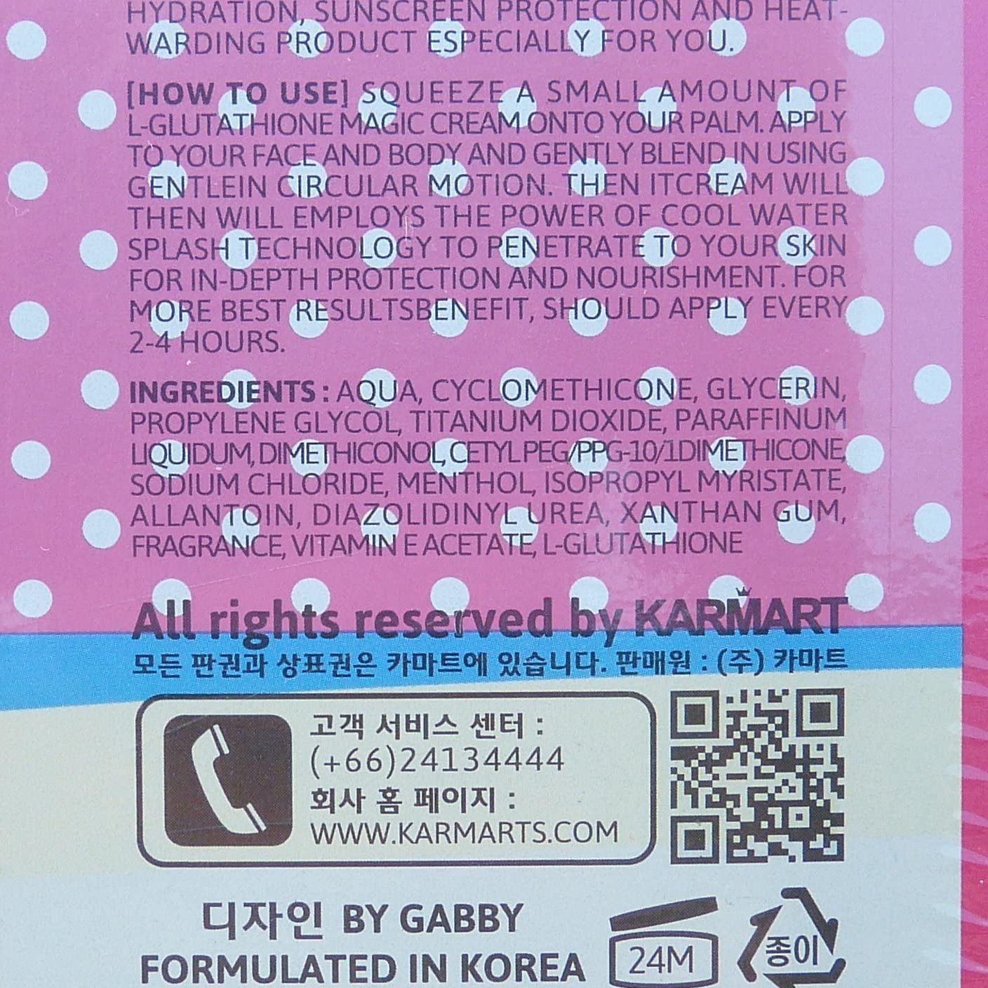 Cathy Doll L-Glutathione Magic Cream SPF 50 Whitening Sunscreen 138ml