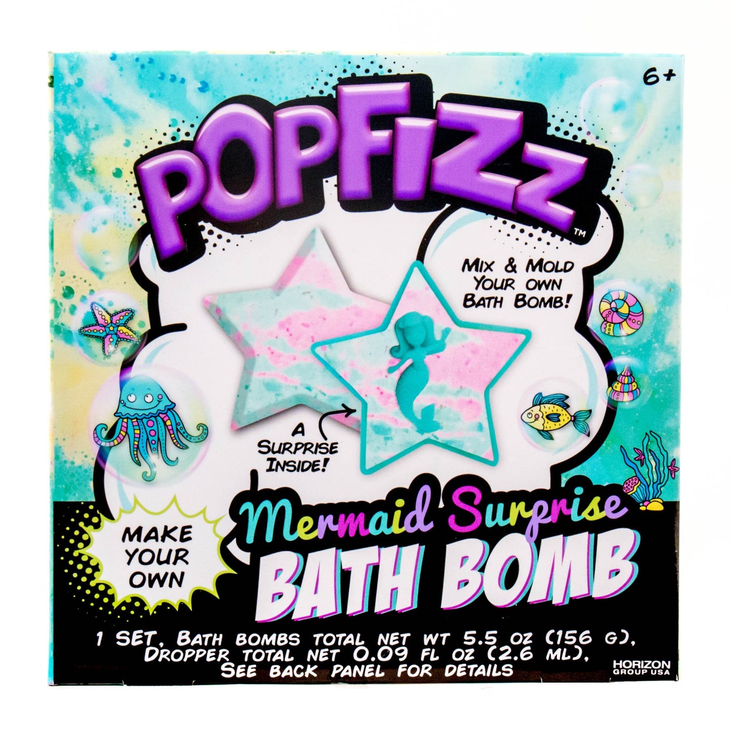Pop Fizz Make Your Own Glow (85360) - Bath Bombs, Ocean Breeze Scent