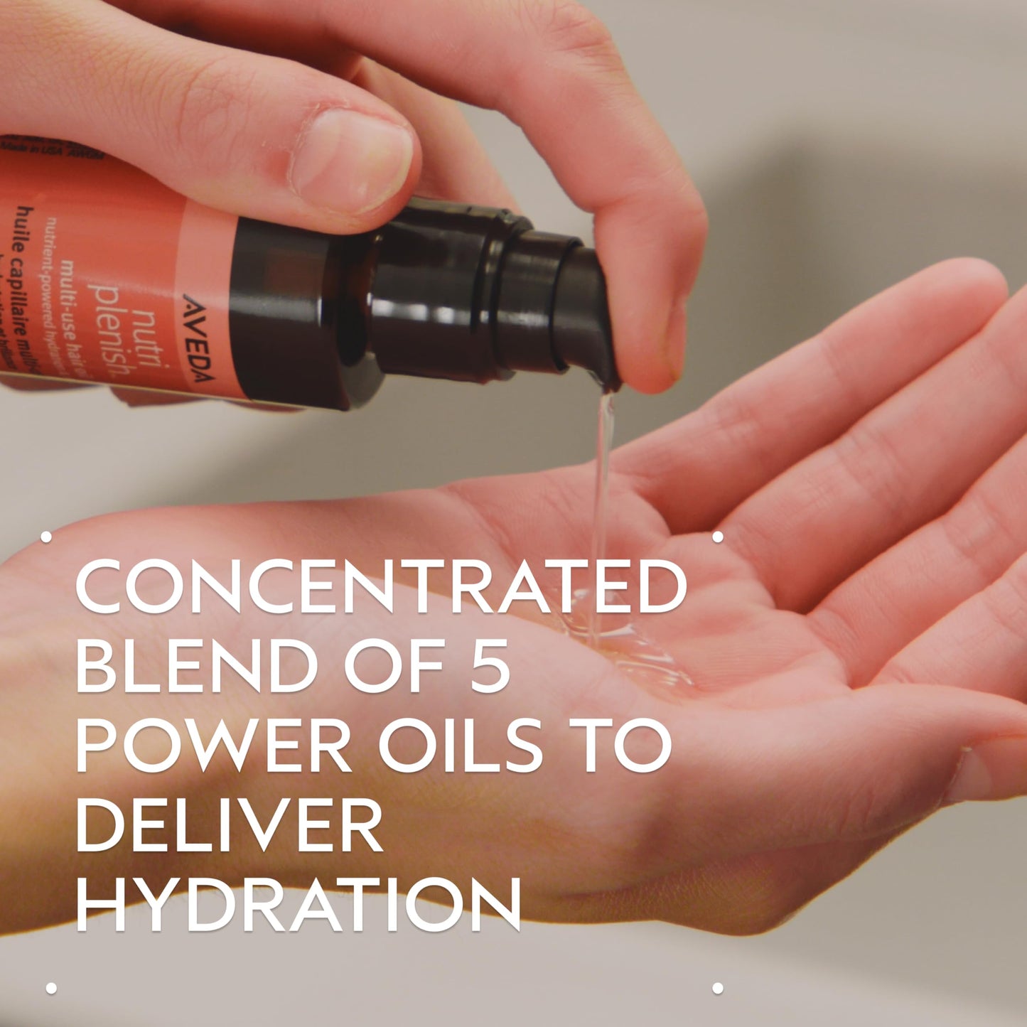 Aveda Nutriplenish Multi-Use Hair Oil | Pre-Shampoo Treatment, Styling, Overnight Oil, Leave-In Treatment | Hydrating Hair Oil | 100% Naturally