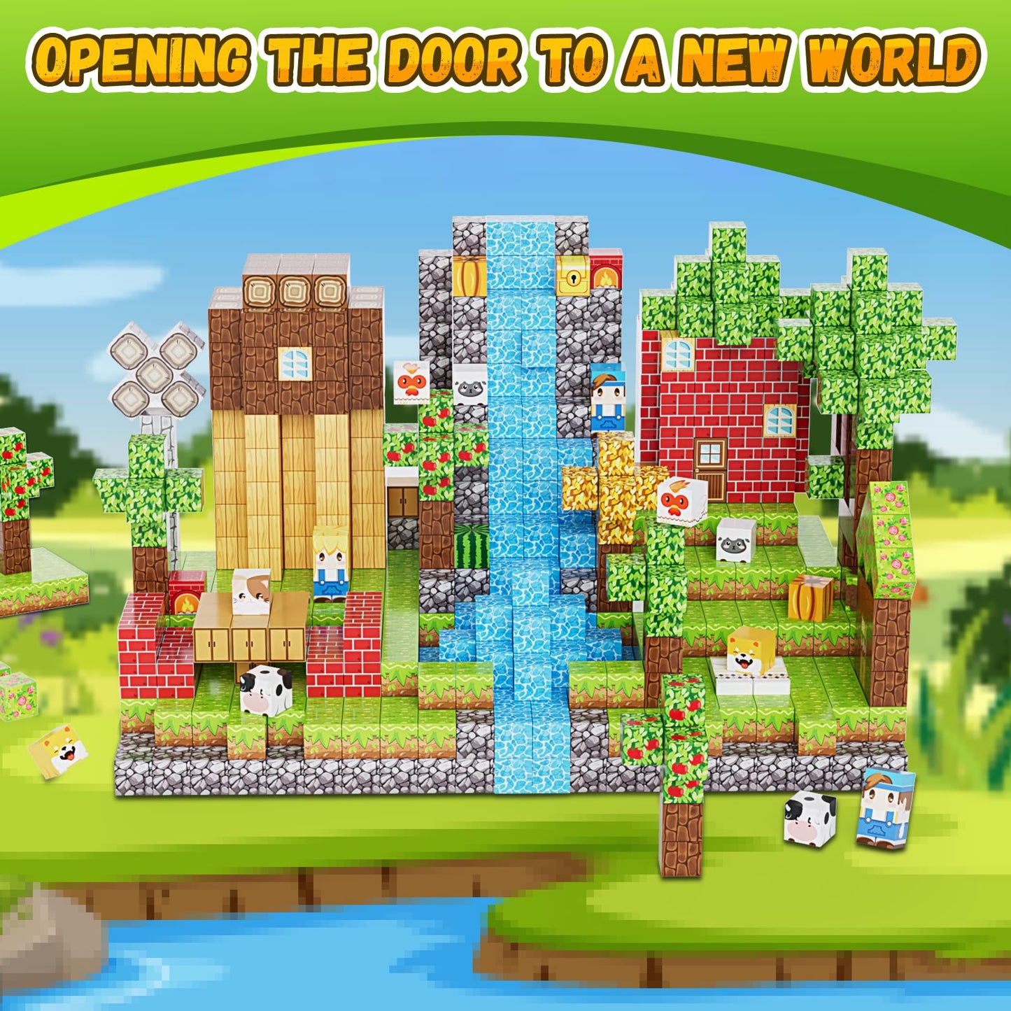 Fitrobust 200pcs Magnetic Building Blocks – STEM Magnet Cubes & Tiles Set for Kids Ages 3-10, Educational Toy, Birthday & Christmas Gift