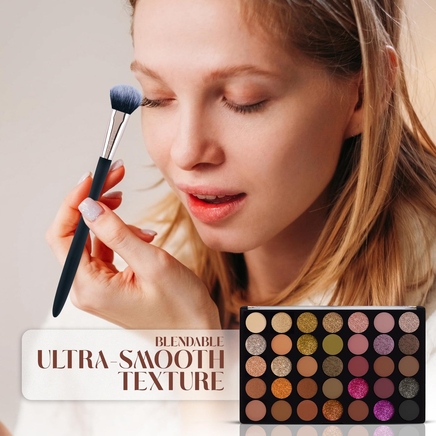 Profusion Cosmetics 35 Shade Starlet Eyeshadow Palette, Multi Finish Golden Neutrals, and Glamorous Glitter Hues for Achieve Stunning Vibrant Eye…