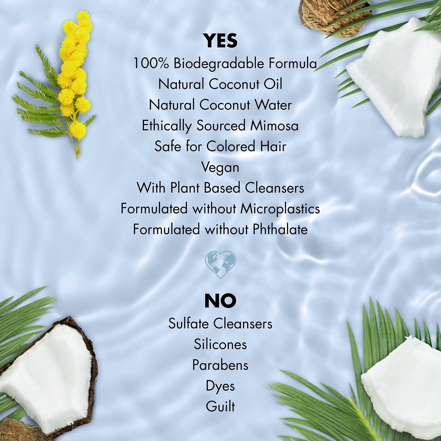 Unilever Love Beauty & Planet Coconut Water & Mimosa Flower Volume & Bounty Shampoo 13.5 Oz