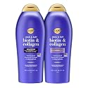 OGX Shampoo and Conditioner Set, Thick and Full + Biotin and Collagen, Purple, Helps Thicken and Texturize Hair, Ideal for Flat to Medium Volume Hair