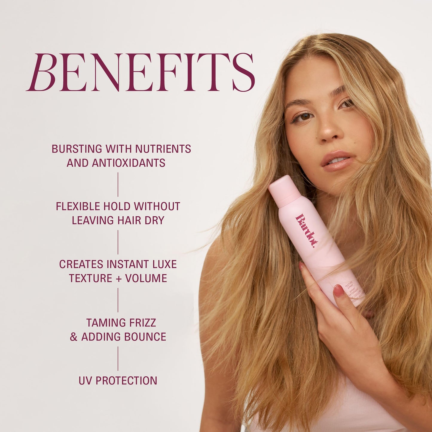 Bardot. Dry Texture Spray - Translucent Dry Texture Spray Creates Lift and Adds Airy Fullness and Long-Lasting and Lightweight Texture to the Hair - 7