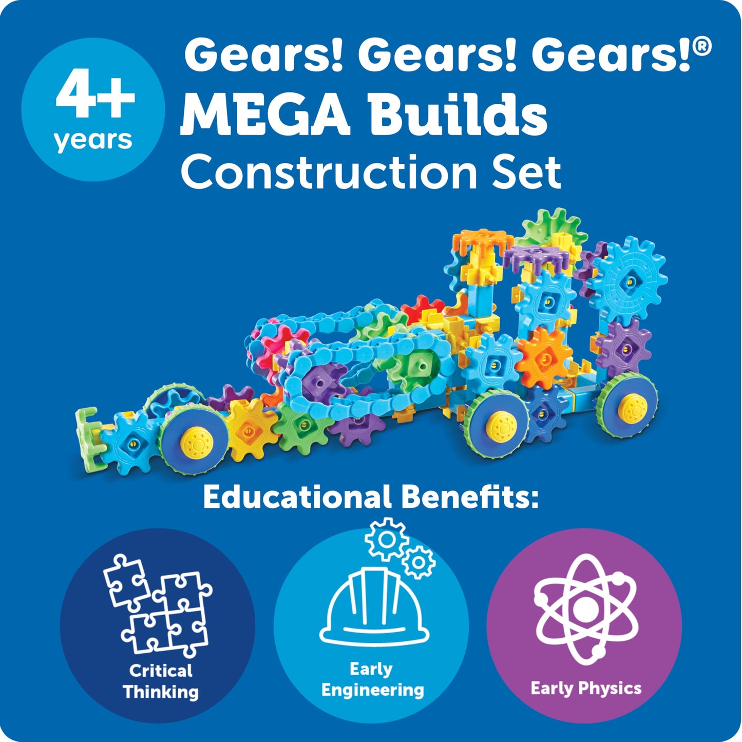 Learning Resources Gears! Gears! Gears! Mega Builds – STEM Building Toys for Kids, Fine Motor Skills, Science & Construction Playset