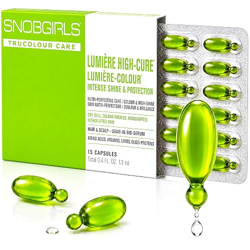 SNOB GIRLS Shine & Color Defense Hair Serum Capsules LUMIERE COLOUR. TruColour Care, Color Protection. Vegan Leave-In Serum for Gloss & Frizz Control