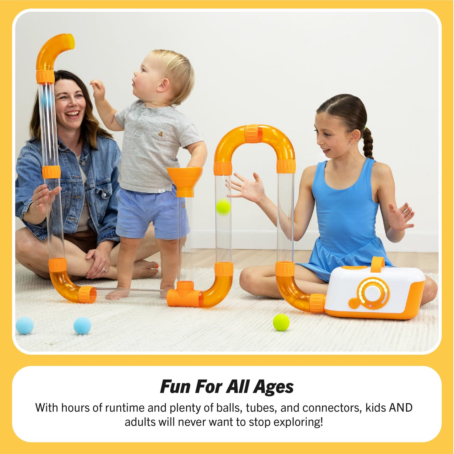 Fat Brain Toys Air Toobz, Air-Powered STEM Building Toys for Kids & Teens, Kids Building Toys, STEM Toys for 3+ Year Old