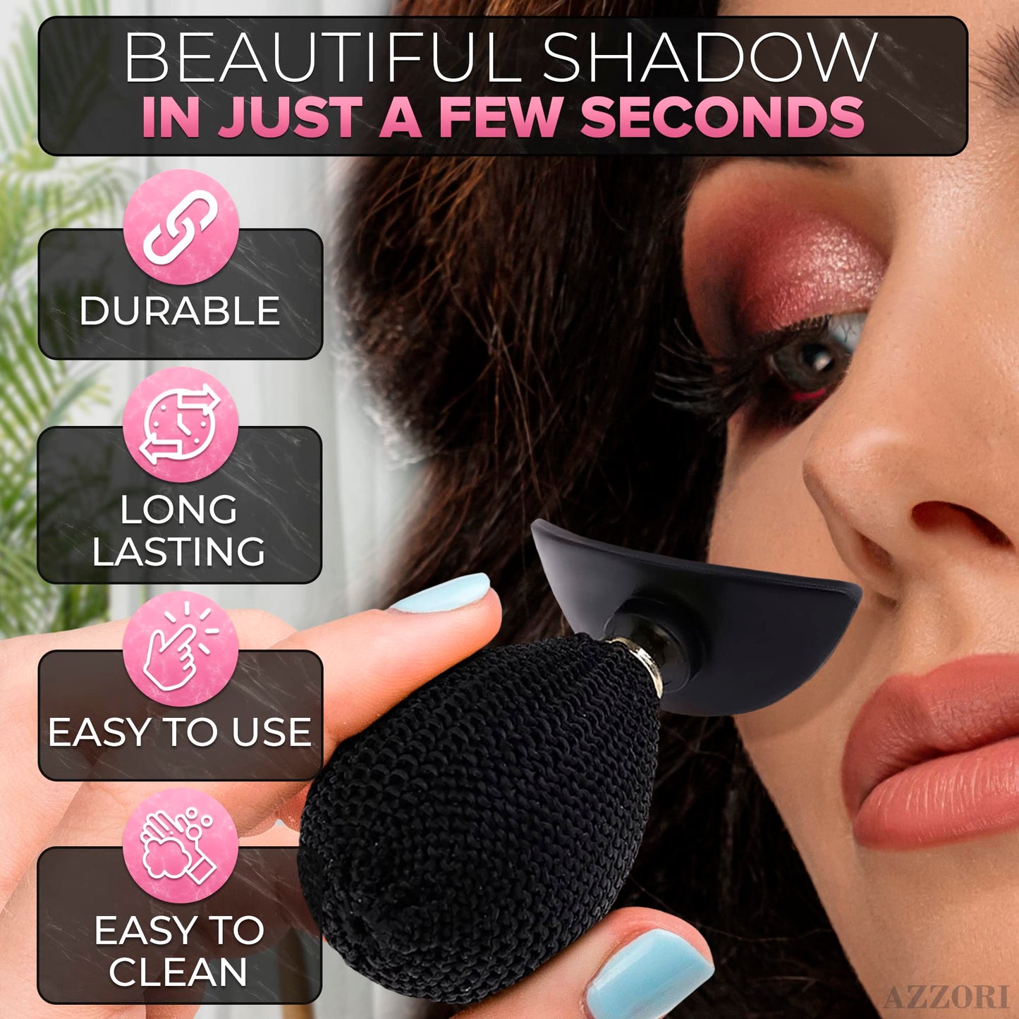 Eyeshadow Stamp - Winged Eyeliner Stamp for Quick Eye Looks, Eye Liner Stencil Tool with Soft Silicone Edge for Smooth Crease - Reusable Eyeshadow